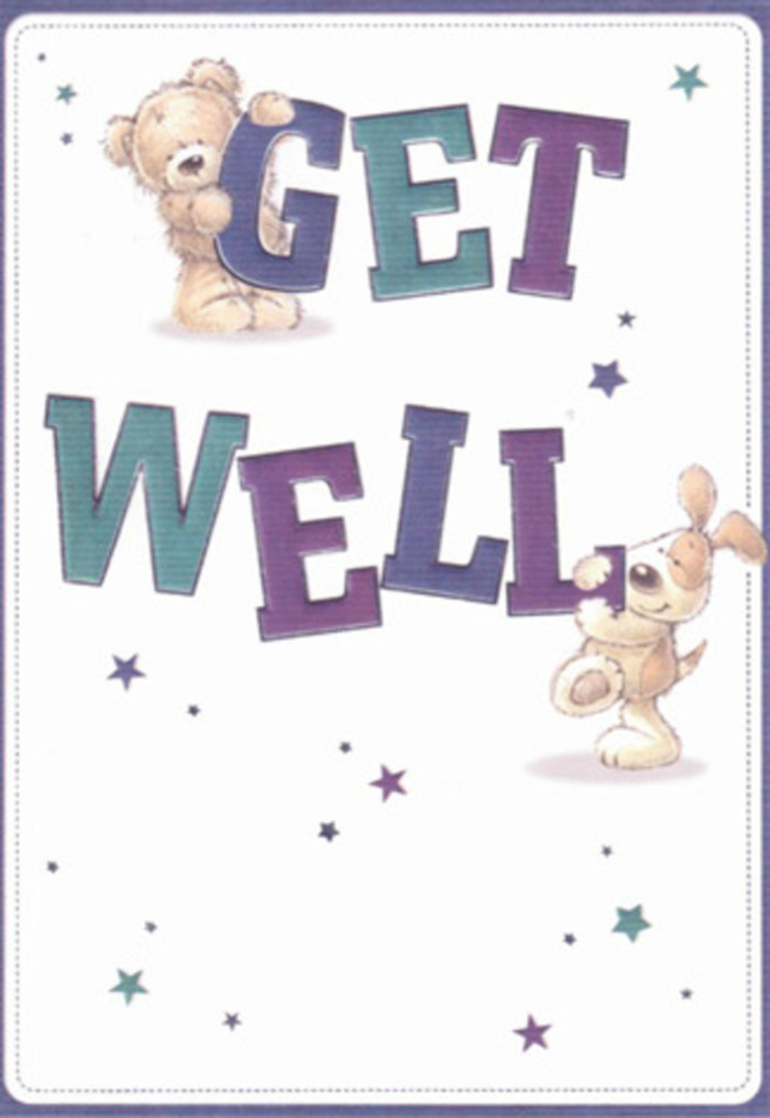 This whimsical get well card beautifully mirrors the comforting intention behind every bouquet sent from Slough's local flower shops. At its heart, the card is graced with friendly illustrations of a cheerful bear and an exuberant puppy-both characterful, plush forms alive with innocence and warmth. Strokes of purples and aquas shade the exuberant 'Get Well' typography, grounding the joyous design in both colour and emotional reassurance. Around these figures, a constellation of blue and violet stars swirls playfully, echoing the way good wishes seem to float on the air during strolls through Langley's leafy avenues. The textural richness is palpable-the fluffy bear fur and the puppy's gentle, floppy ears seem almost touchable, as if inviting a soft embrace. The scene feels light and airy, imbued with the same thoughtful care as one finds in a hand-arranged bouquet created to encourage healing. Imagine presenting this card alongside a fresh floral arrangement delivered across Slough, the combined effect a radiant expression of hope and heartfelt care. Whether for young or old, this card exudes positivity and quiet strength, perfect for lifting the mood of anyone on the path to recovery.